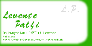 levente palfi business card